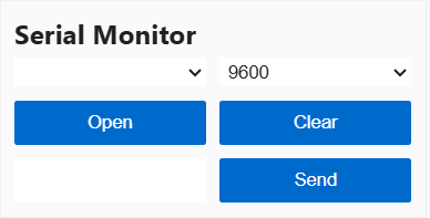 Serial Monitor Menu